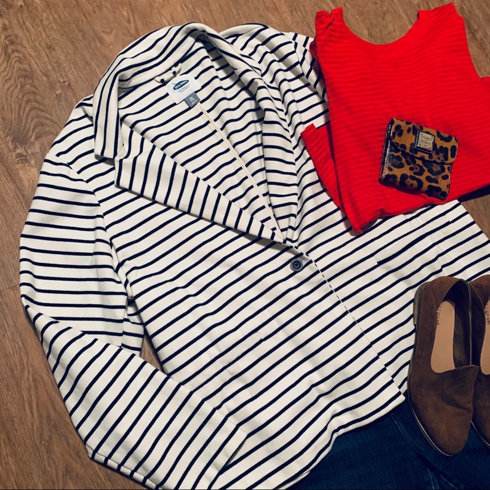 Old Navy- cotton striped blazer